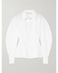 Carolina Herrera - Arc Cotton-Blend Poplin Shirt - Lyst