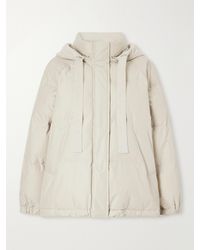 Brunello Cucinelli - Hooded Quilted Padded Cashmere-Trimmed Cotton-Blend Shell Jacket - Lyst