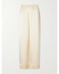 Doen - Lavon Fringed Silk Wide-Leg Pants - Lyst