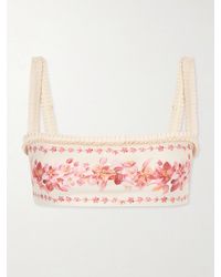 Agua Bendita - Olmo Cauca Floral-Print Bikini Top - Lyst
