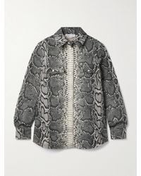 Gabriela Hearst - John Austin Snake-Print Recycled Denim Shirt - Lyst