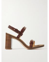 Gabriela Hearst - Miraya Buckled Leather Slingback Sandals - Lyst