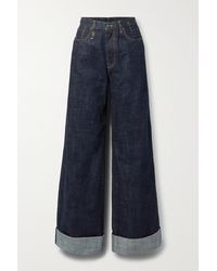 Damen Bekleidung Jeans Ausgestellte Jeans R13 Denim Lisa Halbhohe Jeans Mit Weitem Bein in Blau 