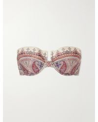 Zimmermann - Fairlight Paisley-Print Balconette Bikini Top - Lyst