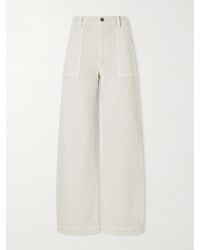 FRAME - The Bow Cargo High-Rise Wide-Leg Barrel Jeans - Lyst