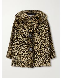 Givenchy - Cape-Effect Leopard-Print Plush Coat - Lyst
