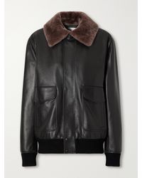 Gabriela Hearst - Grant Shearling-Trimmed Leather Bomber Jacket - Lyst
