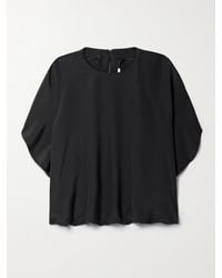 FFORME - Kaia Draped Cape-Effect Silk-Crepe Top - Lyst