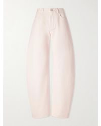 Alaïa - Mid-Rise Wide-Leg Jeans - Lyst