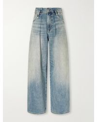 R13 - Pleated Waistband Low-Rise Wide-Leg Jeans - Lyst