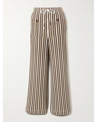 Veronica Beard - Zosia Striped Knitted Wide-Leg Pants - Lyst