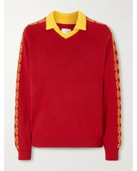 Aimé Leon Dore - Ribbed-Knit Cotton Polo Sweater - Lyst