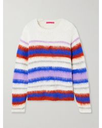 The Elder Statesman - Thistle Vineyard Pullover Aus Einer Gebürsteten Alpakawollmischung Mit Streifen - Lyst