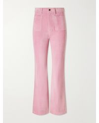 Chloé - Suede Straight-Leg Pants - Lyst