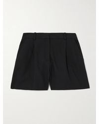 Anine Bing - Trent Pleated Woven Shorts - Lyst