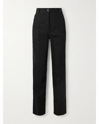 Cecilie Bahnsen - Bliss Embroidered Cotton-Gabardine Straight-Leg Pants - Lyst