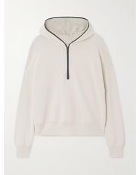 Brunello Cucinelli - Hoodie Aus Baumwoll-Jersey Mit Zierperlen - Lyst