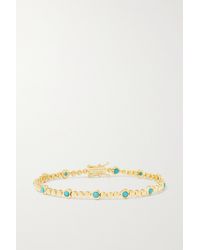 Jennifer Meyer Heart 18-karat Gold Turquoise Tennis Bracelet - Metallic