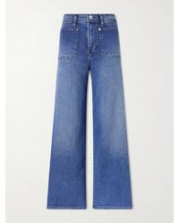 FRAME - Le Slim Palazzo Crop High-Rise Wide-Leg Jeans - Lyst