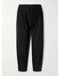 Maria McManus - Pleated Wool-Blend Tapered Pants - Lyst