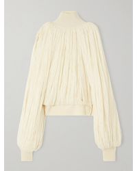 Alaïa - Fringed Wool-Blend Turtleneck Top - Lyst