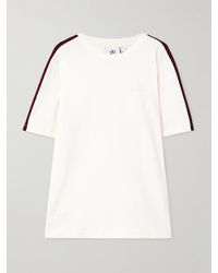 adidas Originals - Wales Bonner Embroidered Webbing-Trimmed Organic Cotton-Jersey T-Shirt - Lyst