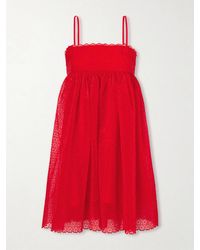 Cecilie Bahnsen - Embroidered Tulle Mini Dress - Lyst