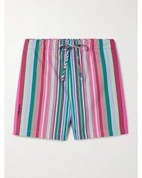 Valentino Garavani - Striped Cotton-Poplin Shorts - Lyst
