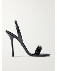 Versace - Schwarze Sandalen Mit Schleife - Lyst