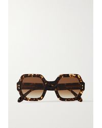 Isabel Marant Hexagonal-frame Tortoiseshell Acetate Sunglasses - Multicolour
