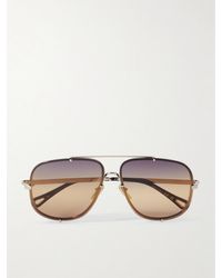 Chloé - Ivy Aviator-Style-Tone Sunglasses - Lyst