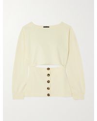 A.W.A.K.E. MODE - Pullover Aus Biobaumwoll-Jersey Mit Cut-Outs Und Knöpfen - Lyst