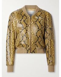 Isabel Marant - Cerem Cropped Snake-Effect Leather Jacket - Lyst