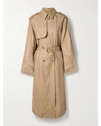 Isabel Marant - Freanne Belted Double-Breasted Linen-Blend Trench Coat - Lyst