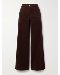 Nili Lotan - Pantalon Évasé En Velours De Coton Mélangé Côtelé Florence - Lyst