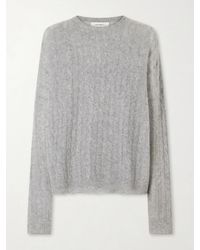 Lisa Yang - Amabel Cable-Knit Cashmere And Silk-Blend Sweater - Lyst