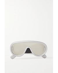 Loewe - Verspiegelte Sonnenbrille Mit Rundem Rahmen Aus Azetat - Lyst
