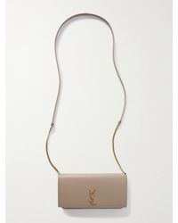Saint Laurent - Cassandre Strap Leather Phone Case - Lyst