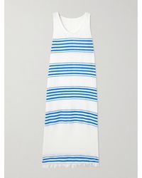 lemlem - Lilian Fringed Striped Cotton-Blend Midi Dress - Lyst