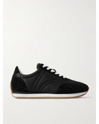 TOTEME - Sport Suede-Trimmed Shell Sneakers - Lyst