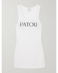 Patou - Iconic Tanktop Aus Baumwoll-Jersey Mit Prints - Lyst