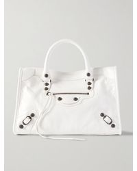 Balenciaga - Le City Small Embellished Textured-Leather Tote - Lyst