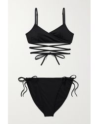 Balenciaga Tie-embellished Stretch Bikini - Black
