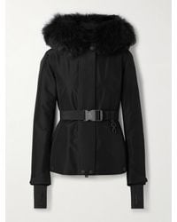 Moncler - Laplance Daunenjacke Aus Gore-Tex Mit Shearling-Besatz Und Gürtel - Lyst