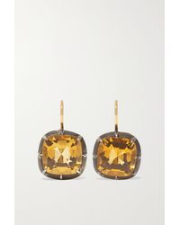 Fred Leighton Collection 18-karat Gold And Sterling Silver Citrine Earrings - Metallic