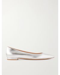Gianvito Rossi - Gianvito Metallic Leather Ballet Flats - Lyst