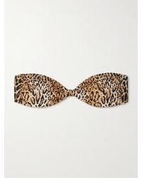 Melissa Odabash - Catania Gathered Leopard-Print Bandeau Bikini Top - Lyst