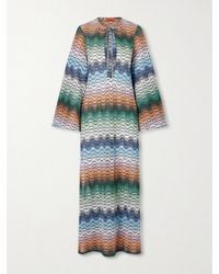 Missoni - Mare Striped Metallic Crochet-Knit Coverup - Lyst