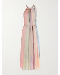 Zimmermann - Mahon Splice Halter Mesh Midi Dress - Lyst