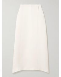 KHAITE - Mila Wrap-Effect Silk-Gazar Maxi Skirt - Lyst